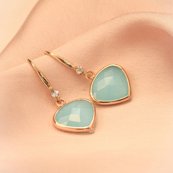 Baby Blue Heart Earrings - Salty Accessories