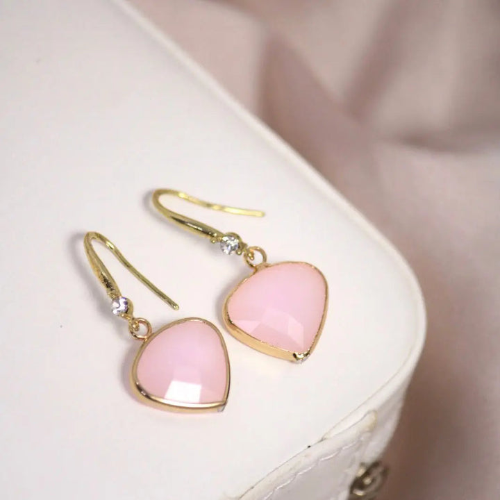 Baby Pink Heart Earrings - Salty Accessories