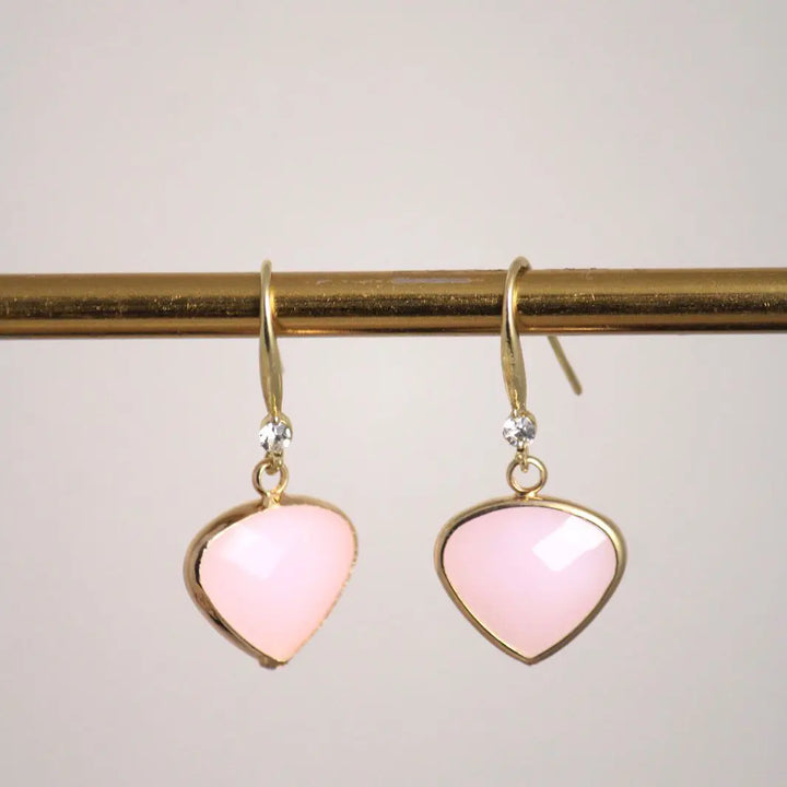 Baby Pink Heart Earrings
