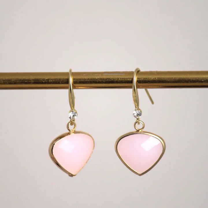 Baby Pink Heart Earrings - Salty Accessories