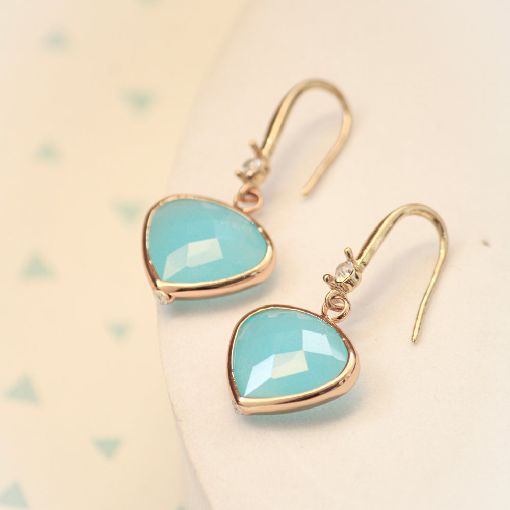 Baby Blue Heart Earrings