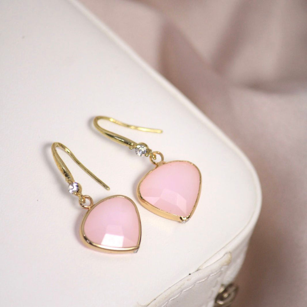 Baby Pink Heart Earrings