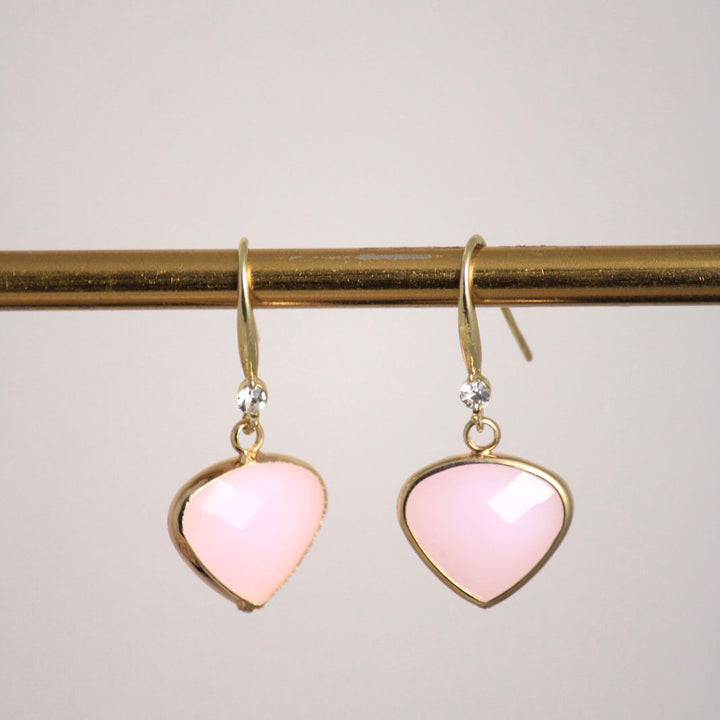 Baby Pink Heart Earrings