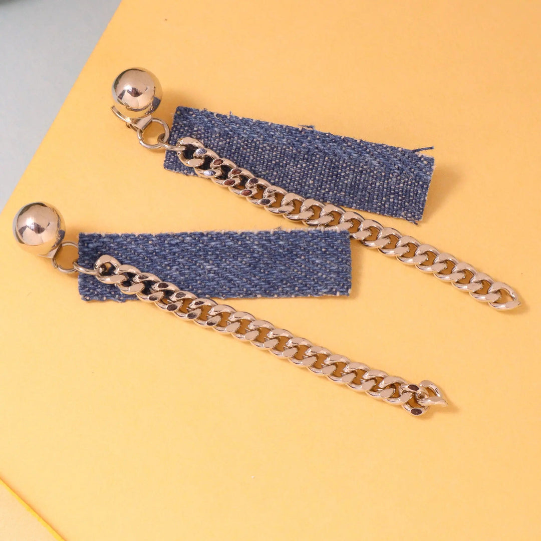 Badass Denim Earrings - Salty Accessories