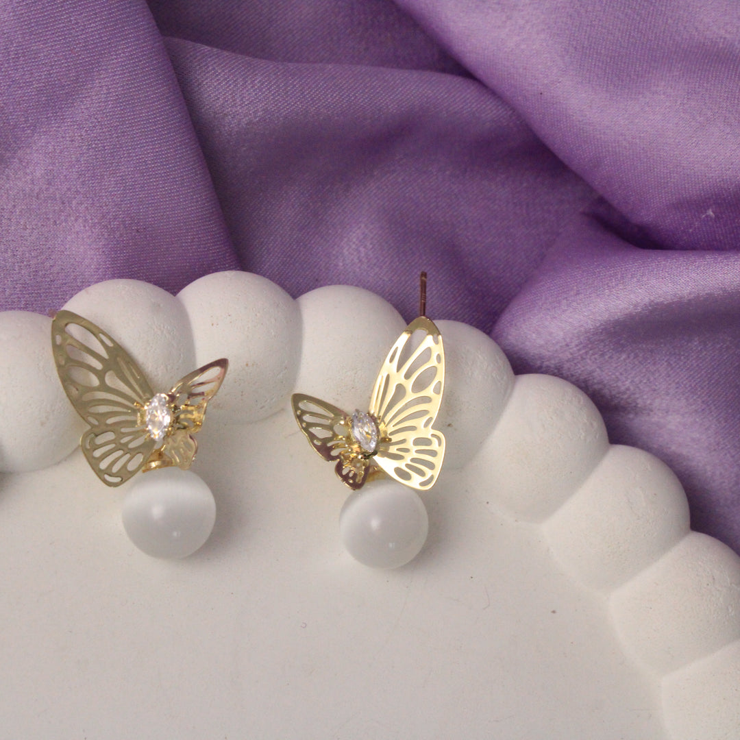 Beautiful Opal Butterfly Earrings Salty