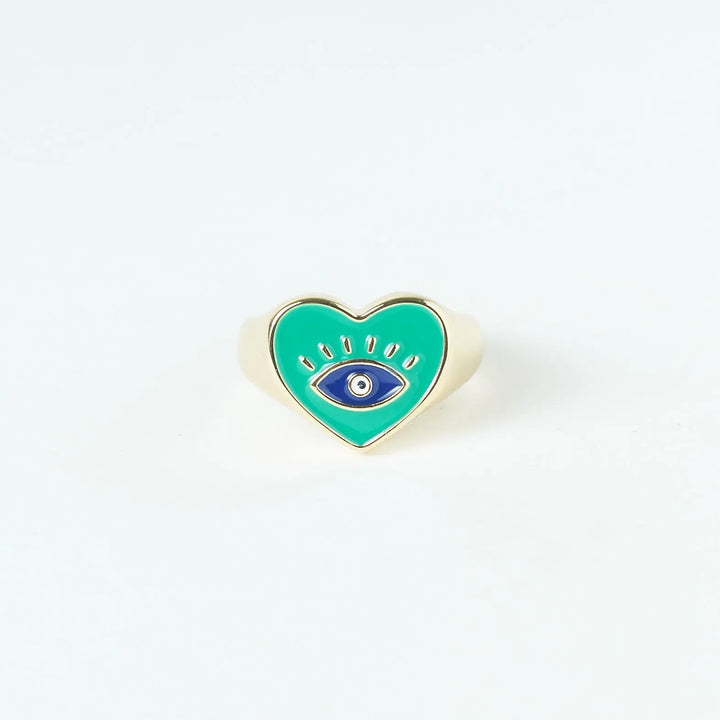 Bella Evil Eye Love Ring` | Salty