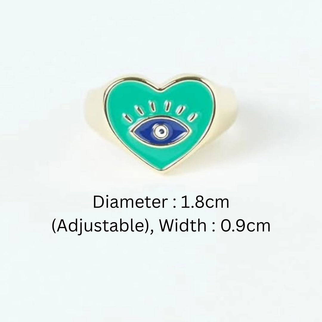 Bella Evil Eye Love Ring` | Salty