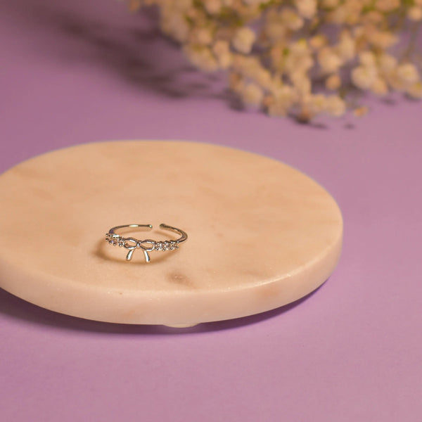 Beloved Bow Ring - Silver