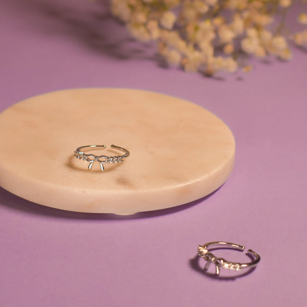 Beloved Bow Ring - Silver