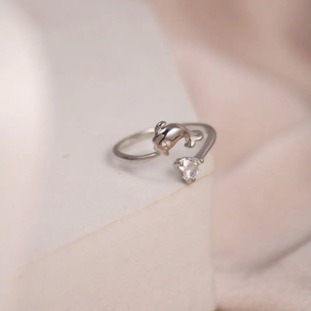 Beluga Silver Diamond Ring - Salty Accessories