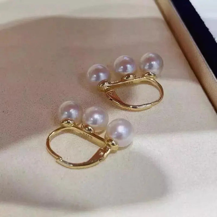 Big Pearl Clip On Boho Earrings