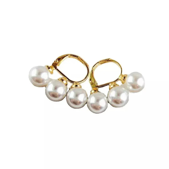 Big Pearl Clip On Boho Earrings