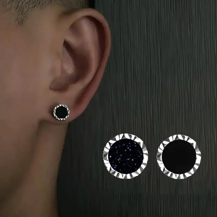 Black Beaten Stud