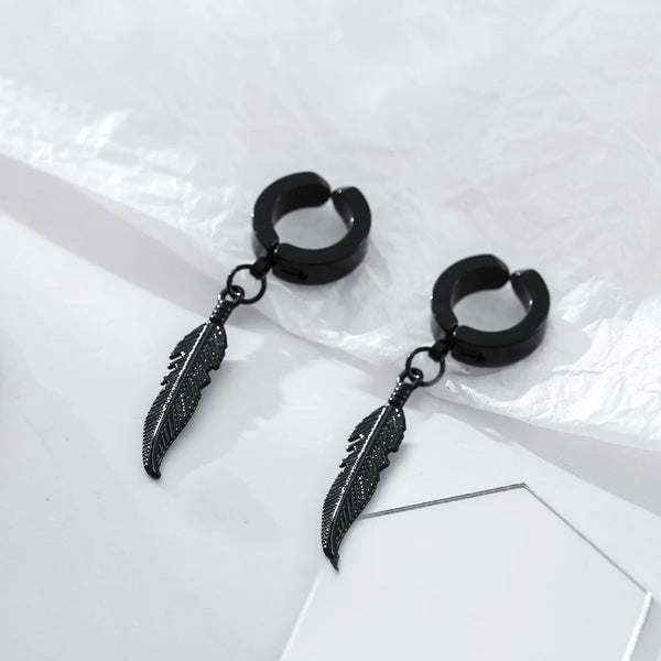 Black Feather Dangles