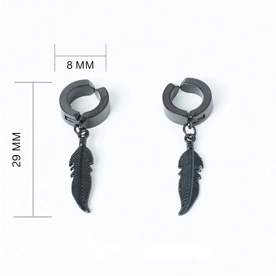 Black Feather Dangles - Salty Accessories
