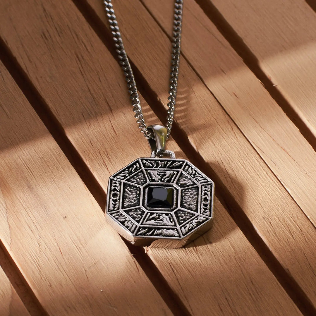 Black Moon Stone Pendant - Salty Accessories