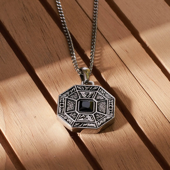Black Moon Stone Pendant - Salty Accessories