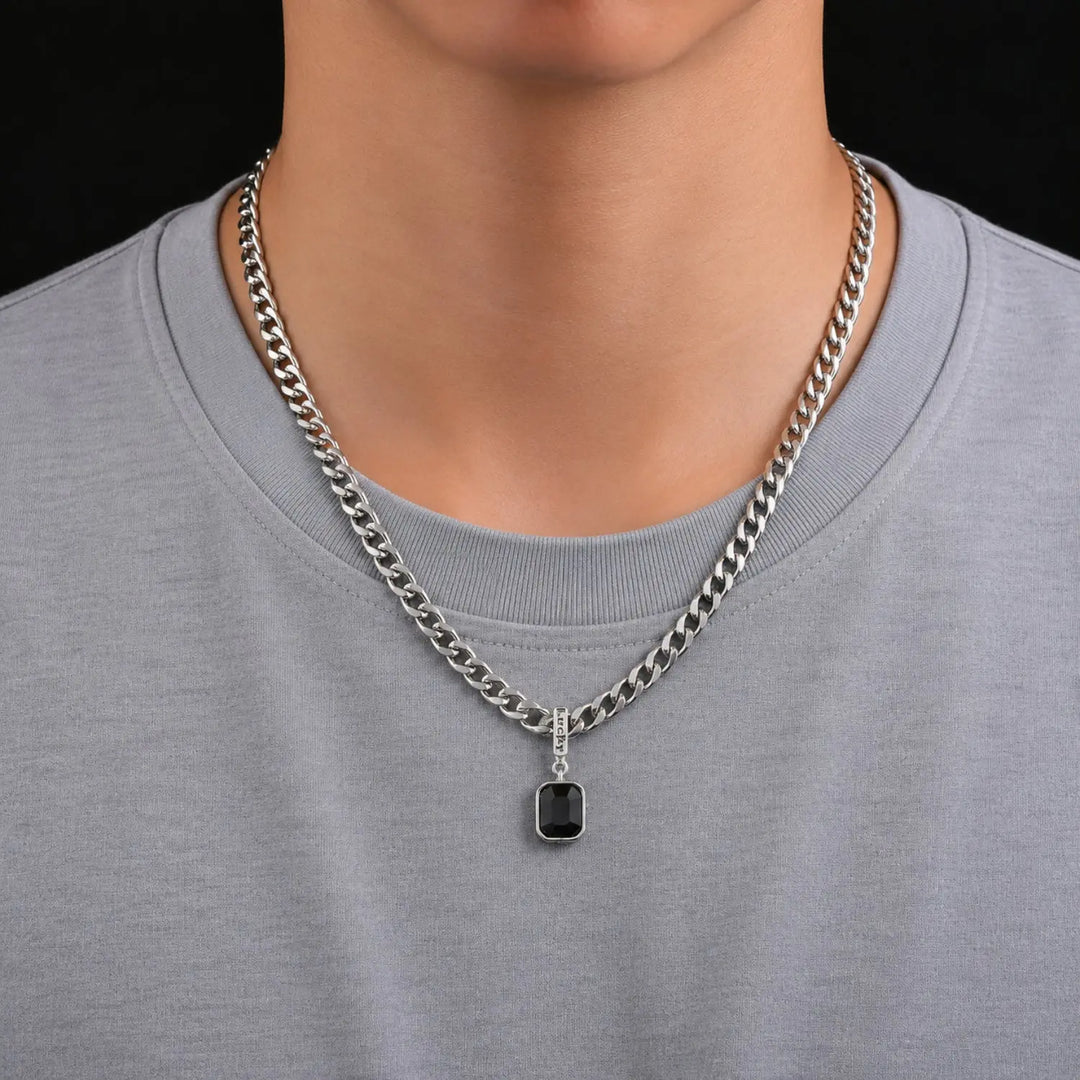 Black Rhinestone Necklace | Salty