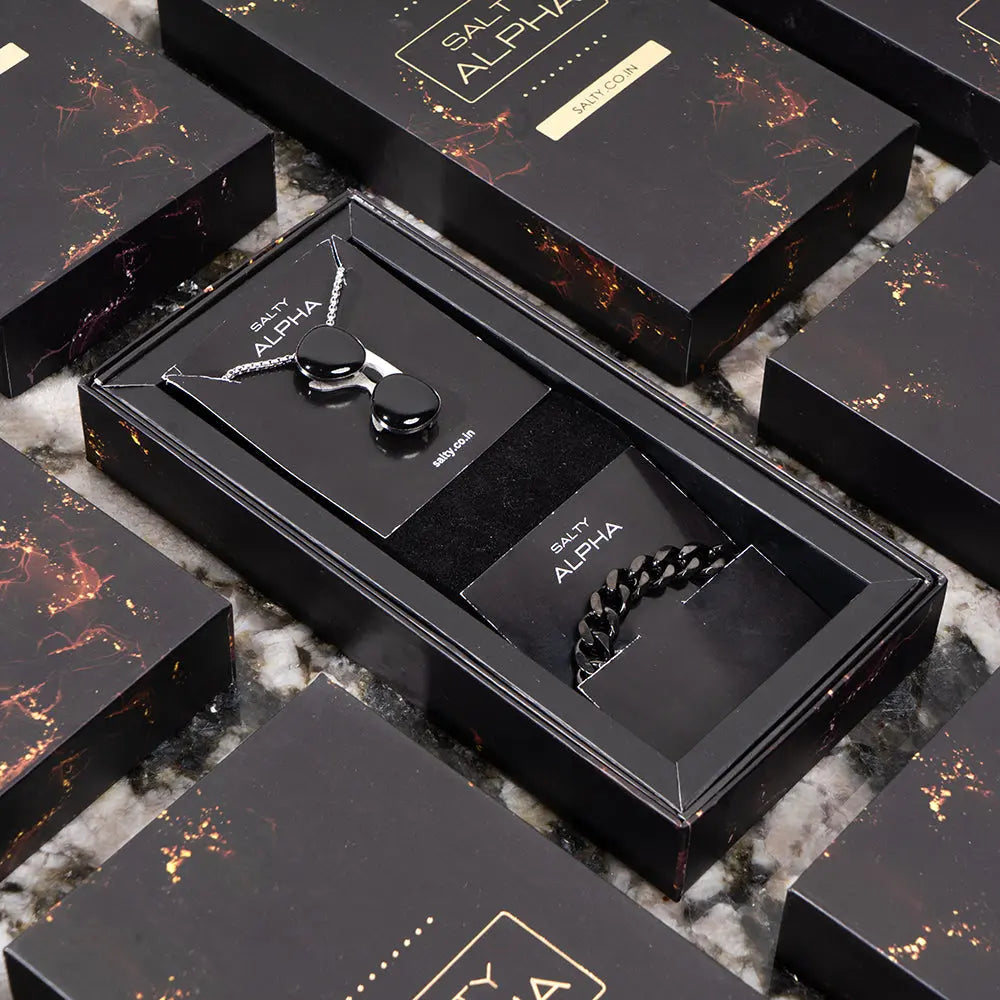 Black Sher Mens Jewellery Set | Salty