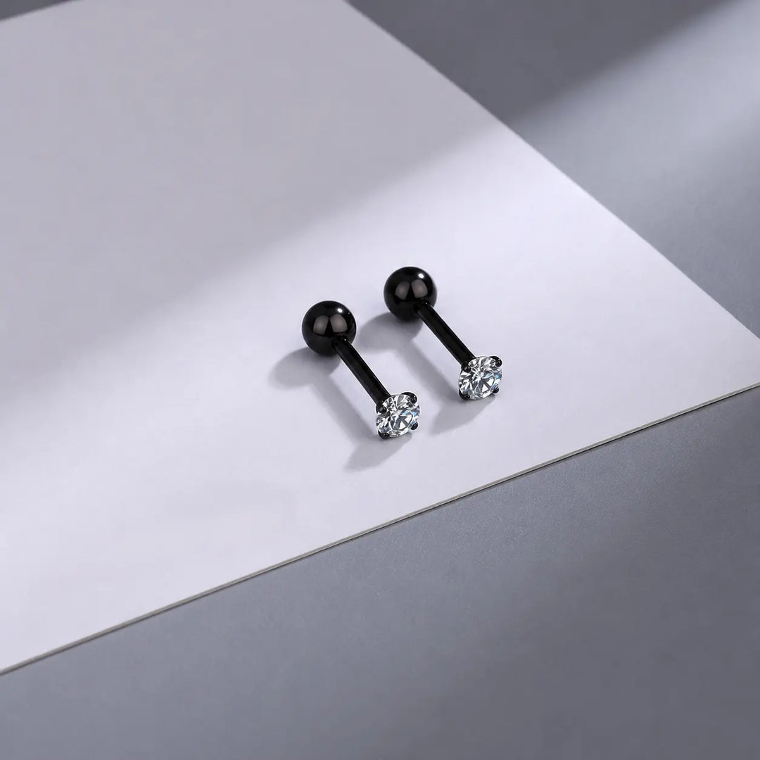 Black Star Stud Earrings | Salty
