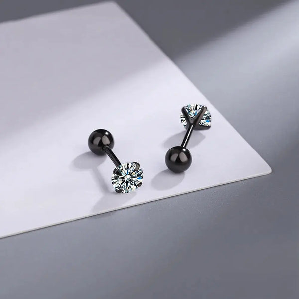 Black Star Stud Earrings