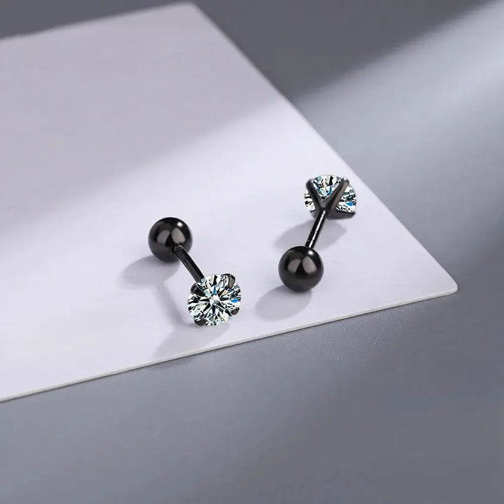 Black Star Stud Earrings | Salty