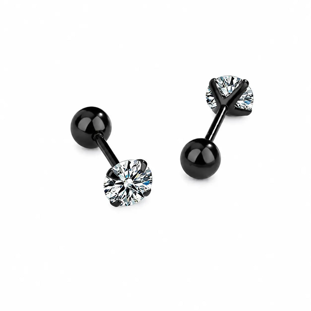 Black Star Stud Earrings | Salty