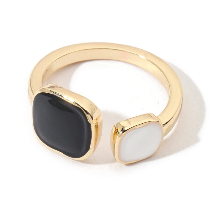 Black &amp; White Raya Gold Ring | Salty