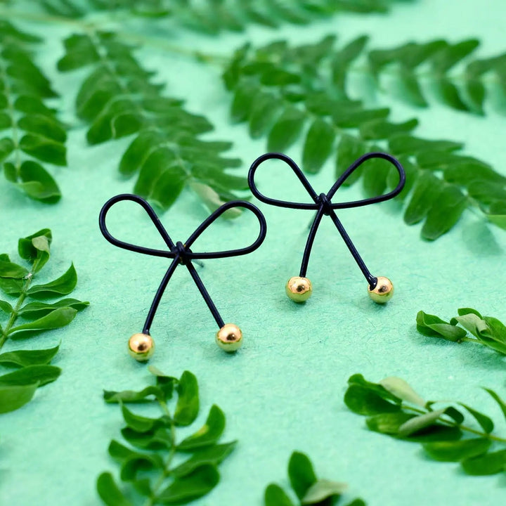 Black Bow Chic Earrings