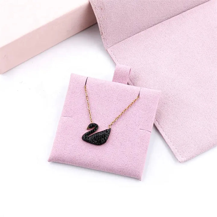 Black Night Studded Swan Necklace Salty