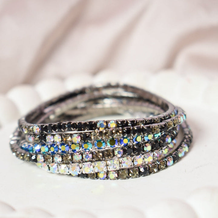 Black Tie Affair Glamour Stackable Bands (Set of 5) - Salty Accessories