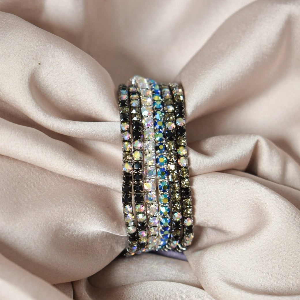 Black Tie Affair Glamour Stackable Bands (Set of 5) - Salty Accessories