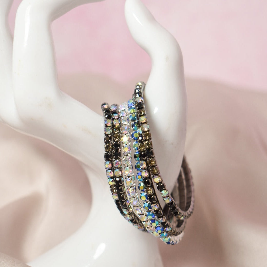Black Tie Affair Glamour Stackable Bands (Set of 5) - Salty Accessories