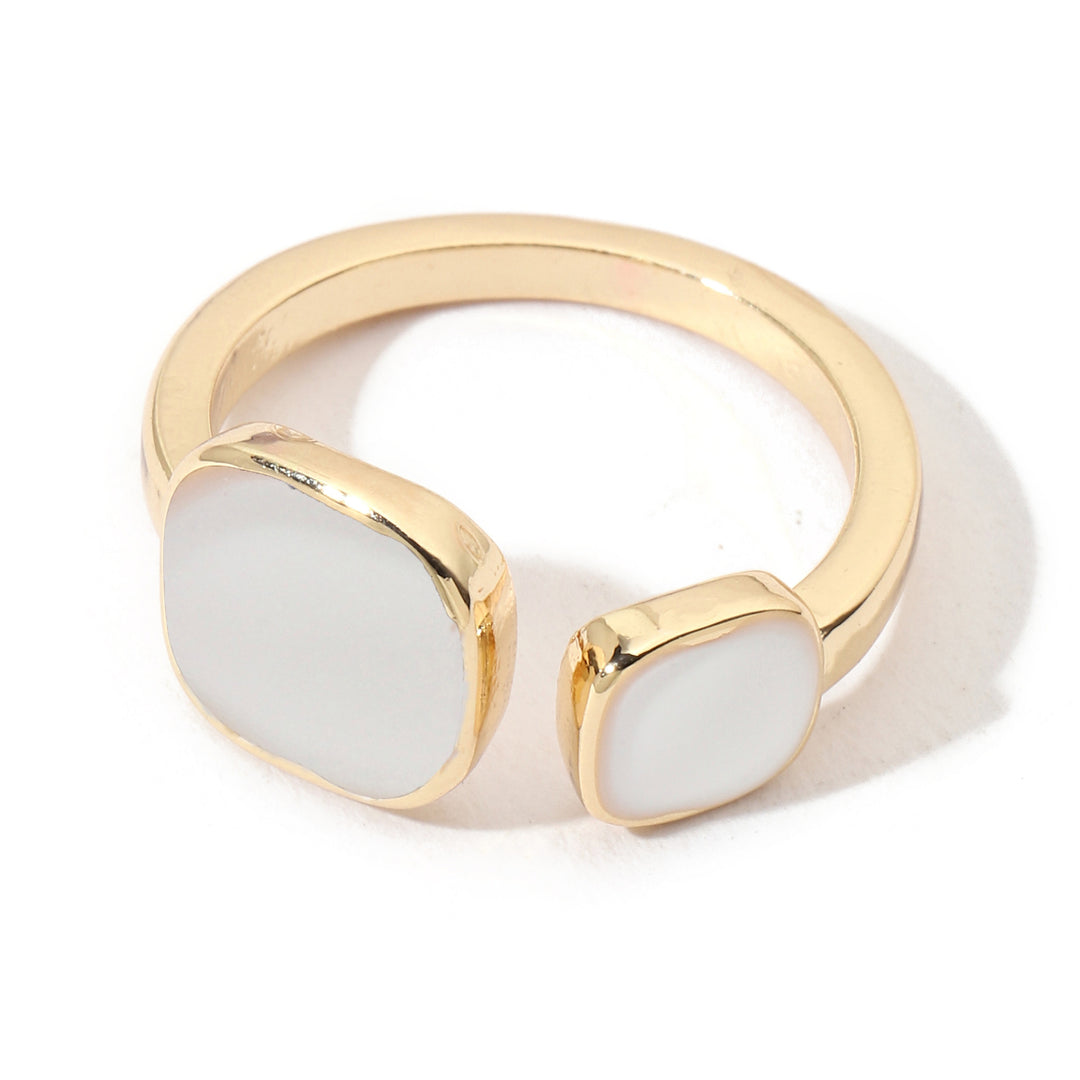 White Raya Gold Ring