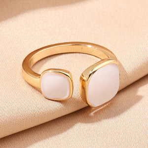 White Raya Gold Ring - Salty Accessories