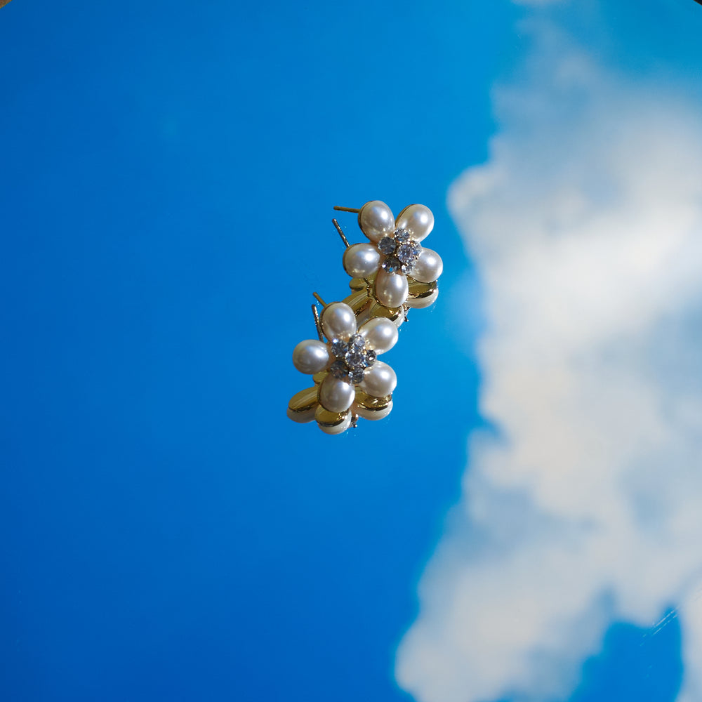 Blooming Beauty Pearl Earrings Salty