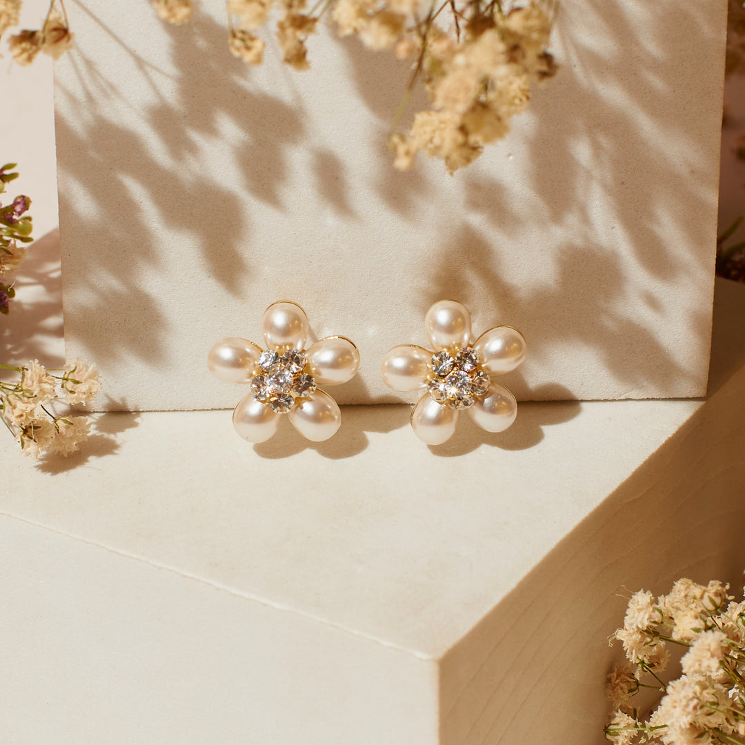Blooming Beauty Pearl Earrings Salty