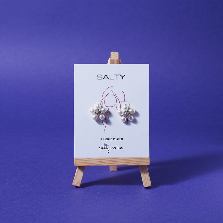 Blooming Beauty Pearl Earrings - Salty Accessories