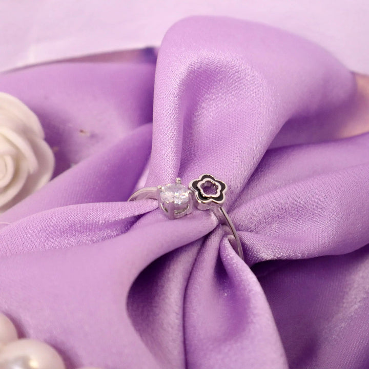 Blossom Crystal Ring-Silver - Salty Accessories