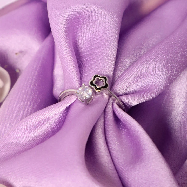 Blossom Crystal Ring-Silver - Salty Accessories