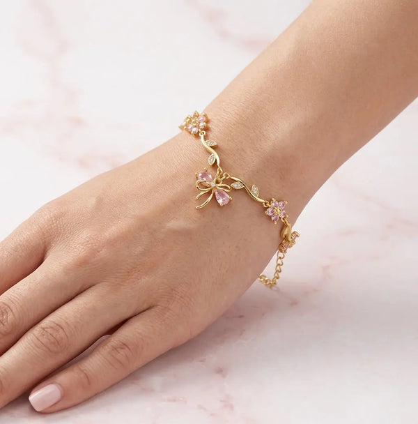 Blossom Vine Bracelet - Pink