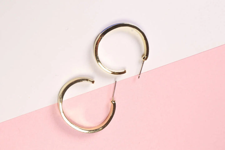 Blue And White Open Classy Hoops