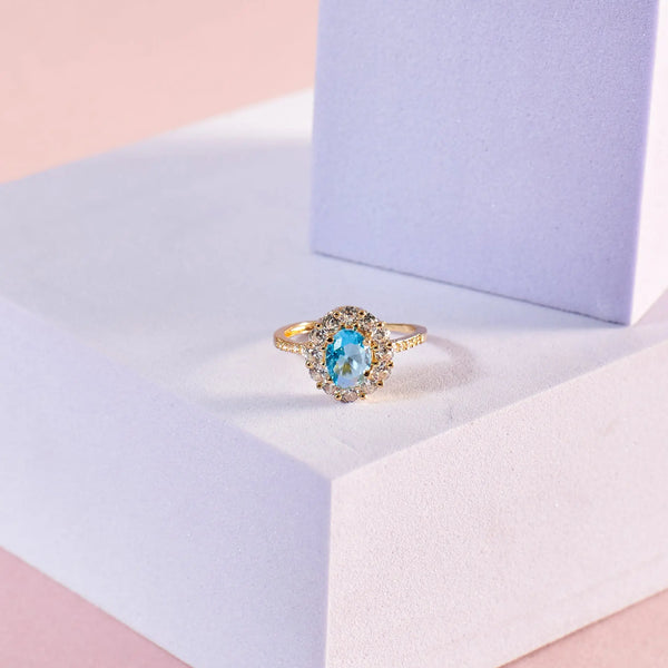 Blue Lagoon Diamond Ring