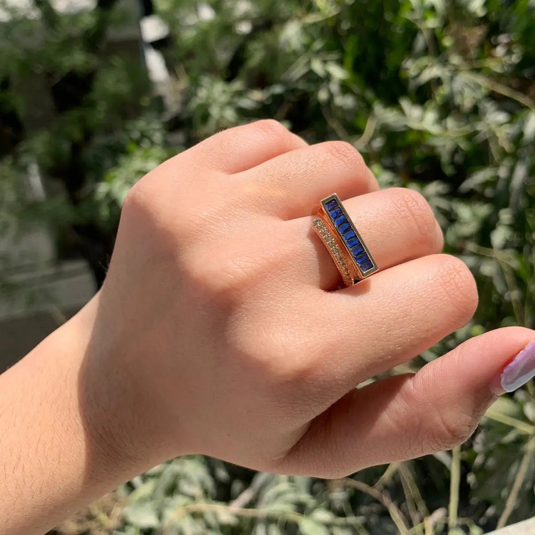 Blue Topaz Cocktail Ring - Salty Accessories