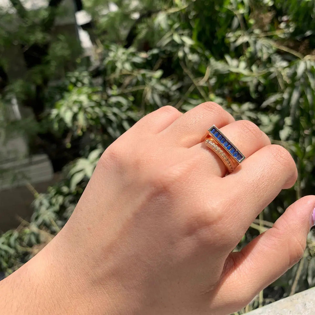 Blue Topaz Cocktail Ring - Salty Accessories