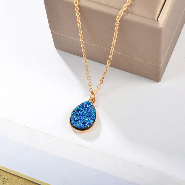 Blue Sapphire Charm Necklace - Salty Accessories