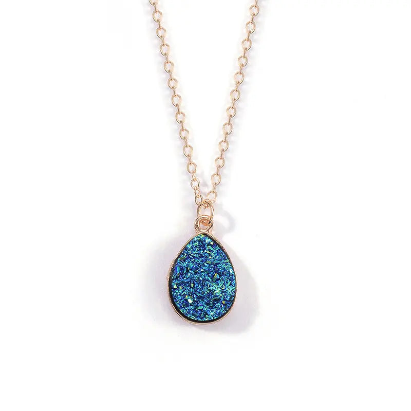 Blue Sapphire Charm Necklace - Salty Accessories