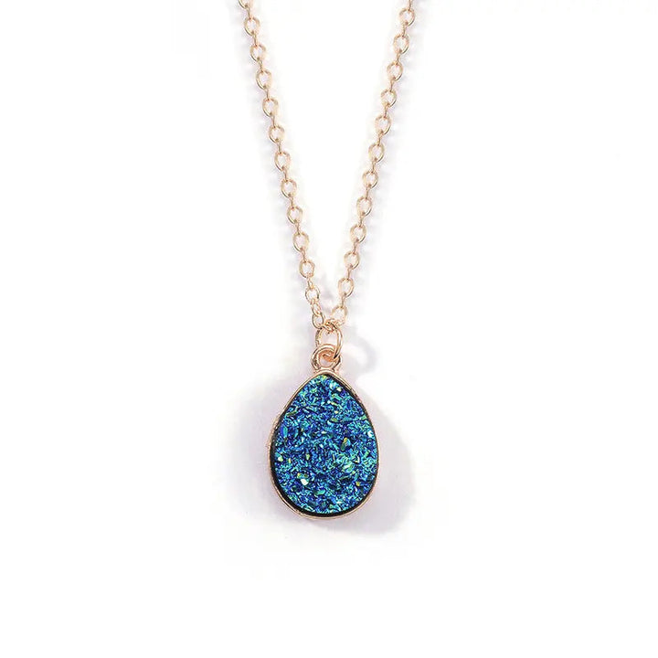 Blue Sapphire Charm Necklace - Salty Accessories