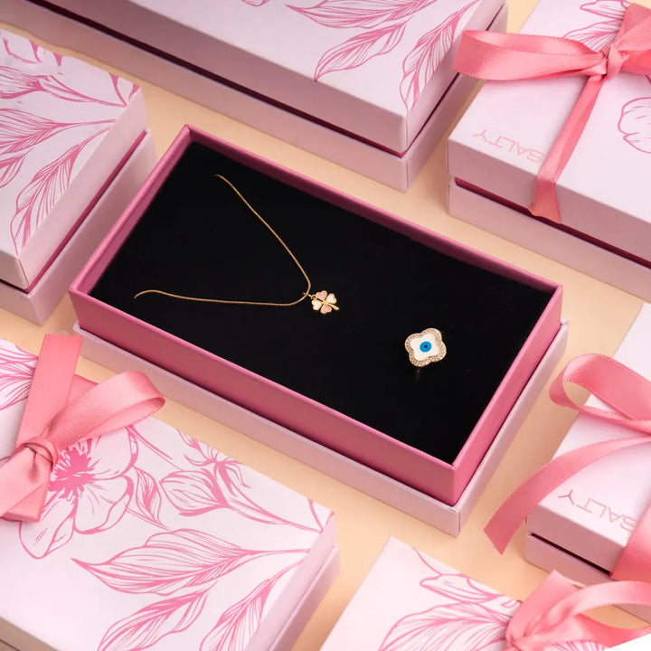 Blush Blossom Necklace and Ring Set | Salty