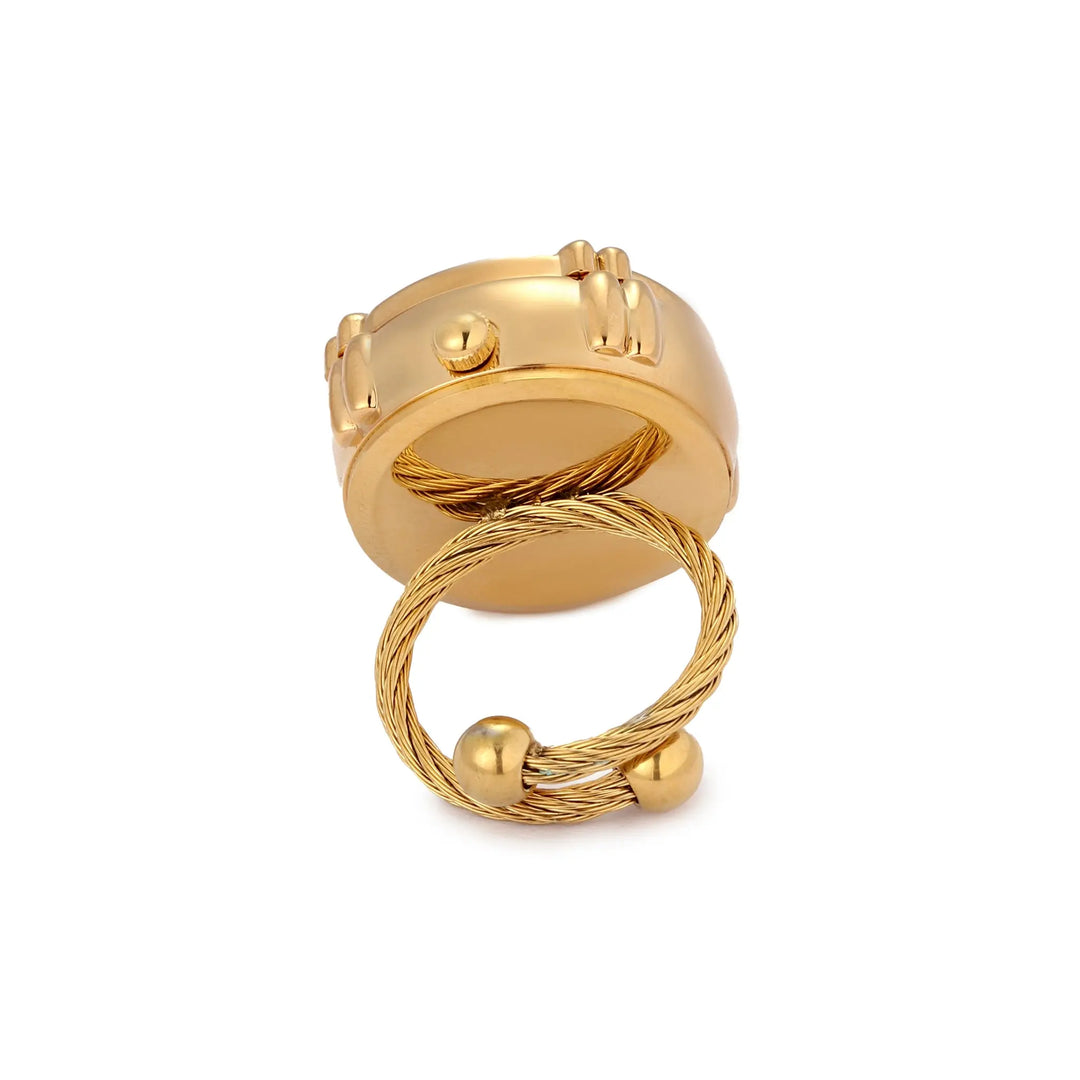 Blush Crown Watch Ring - Green | Salty